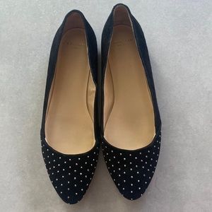 Flats black with silver dots on the top cole hann used once
